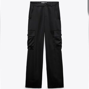 Zara Satin Cargo Pants